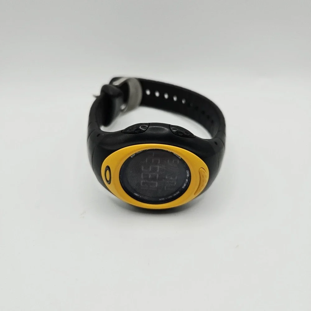 Vintage Oakley D-1 Digital Watch Y2K Cyber Tactical Brushed Yellow New Battery‎